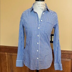 J. Crew Blue Checkered Button Women's Shirt XS